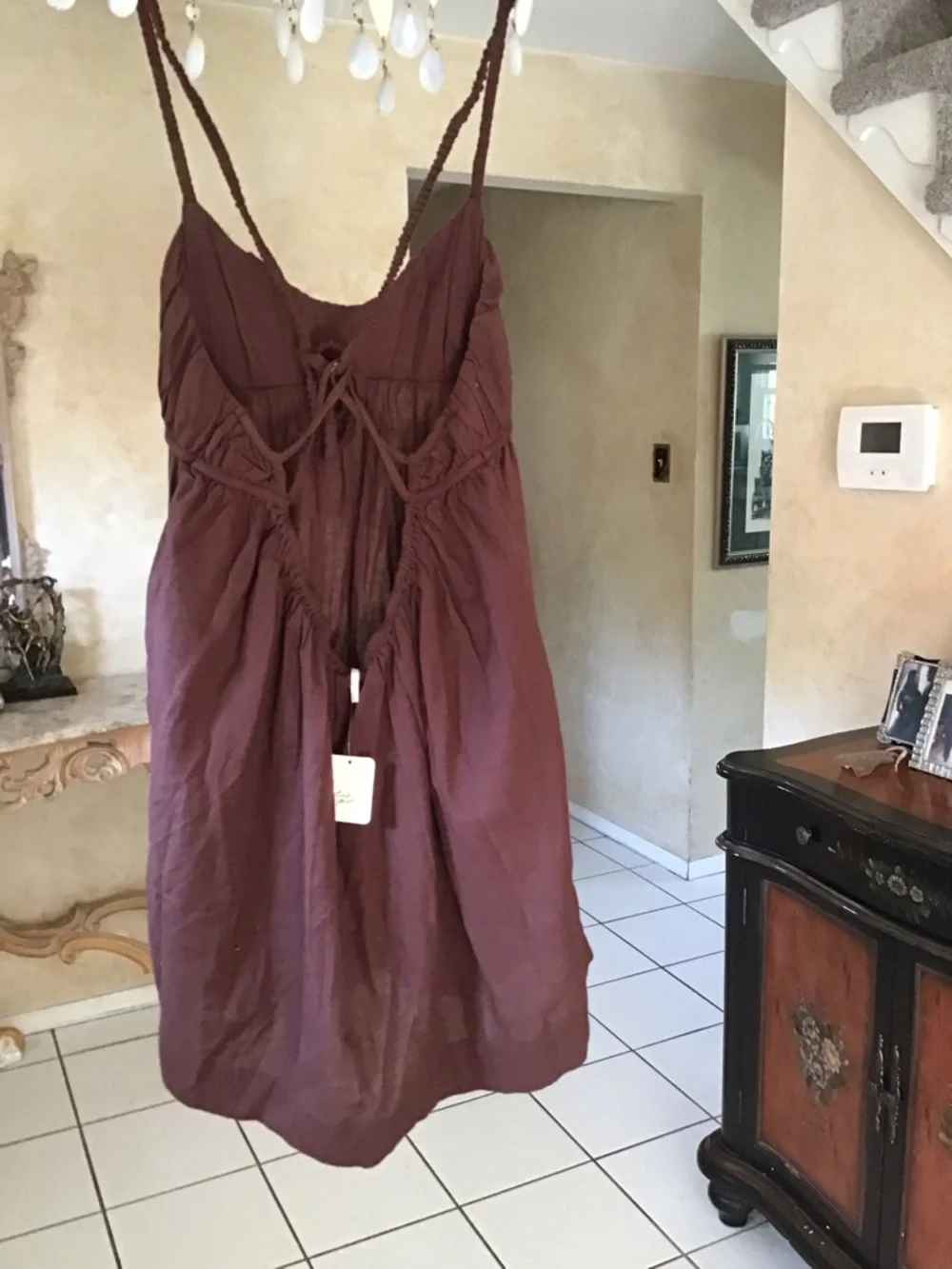 Free People Girls' Rust Brown Braided-Strap Sundress - Picture 3 of 4